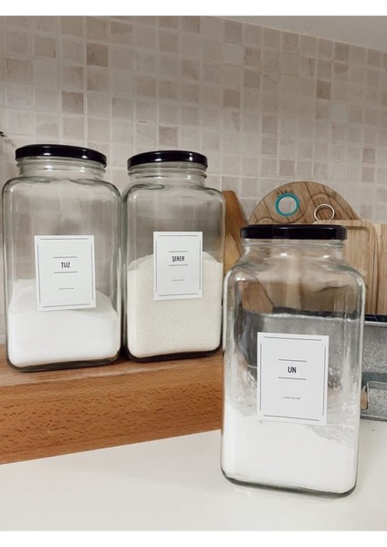 3'lü Cam Mutfak Düzenleyici Seti, 3000CC, Siyah Kapak, Dekoratif ve Pratik Kullanım fiyatları