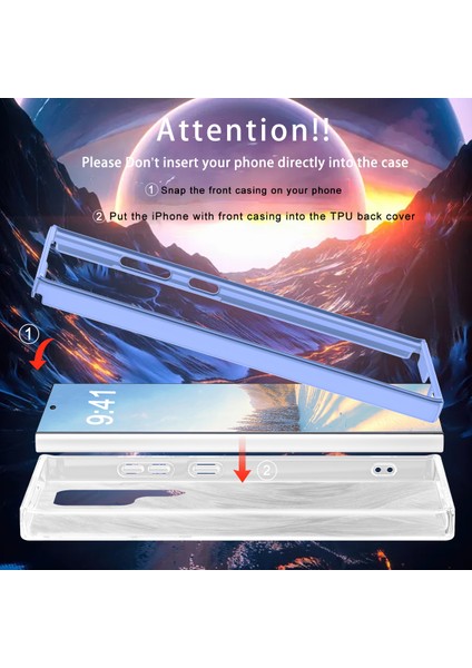 Samsung Galaxy S24 Ultra Cep Telefonu Kılıfı Degrade Tüy Pc + Tpu Kabuk-Mavi (Yurt Dışından) fırsatları