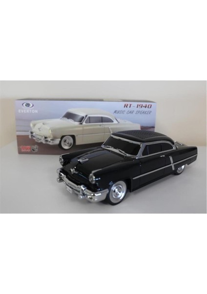 Siyah Arabalı Bluetooth Radyo, Usb, Tf, Aux, Şarjlı, Nostaljik Tasarım