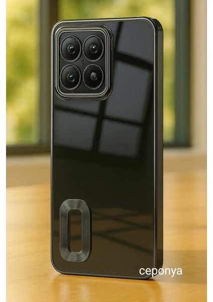 Xiaomi 14T Pro Kılıf Köşeleri Renkli Şeffaf Kamera Korumalı Silikon Luxury Kapak