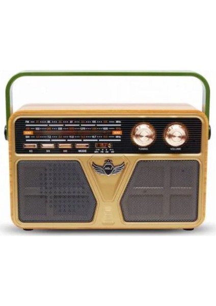 Nostaljik Görünümlü Çok Renkli Bluetooth USB Sd Fm Radyo, Şık ve Kullanışlı Tasarım