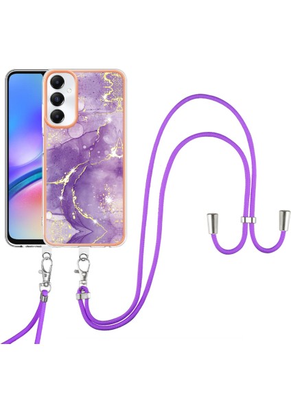Samsung Galaxy A05S 4g Cep Telefonu Kılıfı Tpu Şok Emici Kapak ile Ayarlanabilir Kordon-Mor 002 Için (Yurt Dışından)