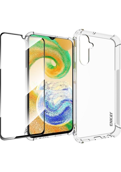 Samsung Galaxy A24 4g Anti-Drop Telefon Kılıfı Için Enkay Hat Prensi Yüksek Alüminyum Silicon Cam Film ile Temiz Tpu Kapak (Yurt Dışından)