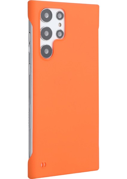 Samsung Galaxy S24 Ultra Kılıf Anti-Drop Kalu Mat Sert Pc Çerçevesiz Arka Kapak-Turuncu (Yurt Dışından)