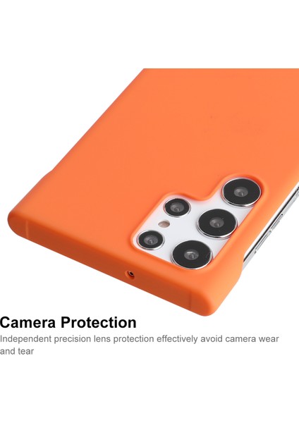 Samsung Galaxy S24 Ultra Kılıf Anti-Drop Kalu Mat Sert Pc Çerçevesiz Arka Kapak-Turuncu (Yurt Dışından) modelleri