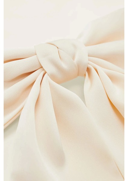 Saten Fiyonklu Kurdele - Zarif Kadın Otomatik Büyük Fiyonk Toka Kurdeleli Klipsli Saç Tokası modelleri