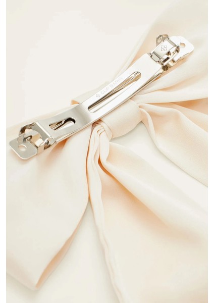 Saten Fiyonklu Kurdele - Zarif Kadın Otomatik Büyük Fiyonk Toka Kurdeleli Klipsli Saç Tokası fırsatları