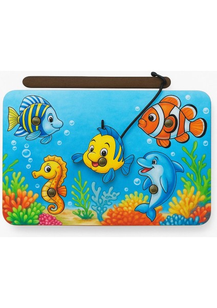 Renkli Ahşap Mıknatıslı Balık Tutma Oyunu Çocuklar Için Eğlenceli Aktivite