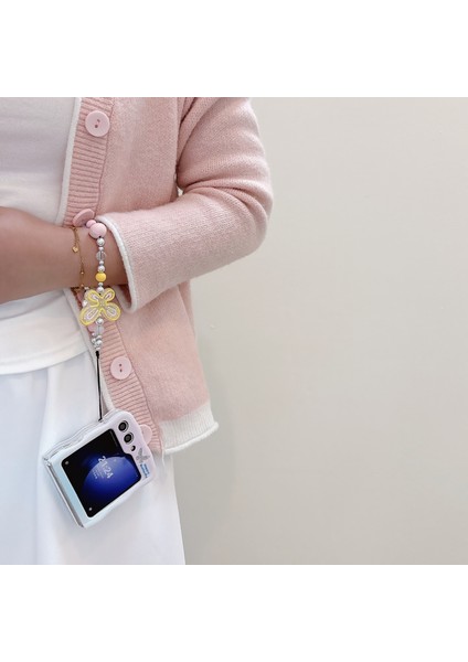 Samsung Galaxy Z Flip5 5g Kılıf Için Glitter Güç Desen Tpu Telefon Koruyucu Kabuk ile El Kayışı-Degrade (Yurt Dışından) indirimleri