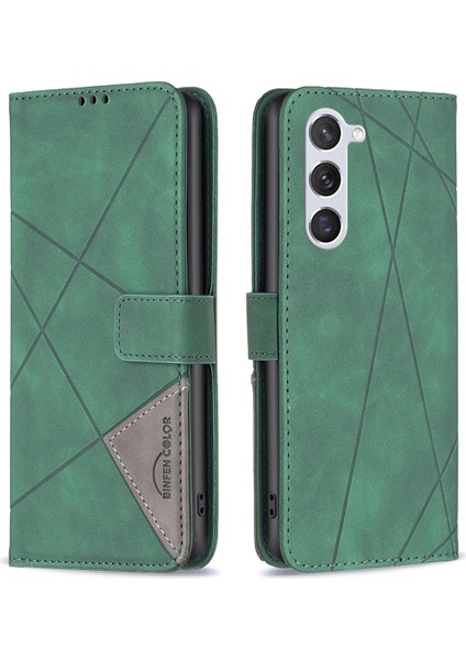 Samsung Galaxy S24 Kasa Cüzdan Cep Telefonu Kapak Yeşil (Yurt Dışından)