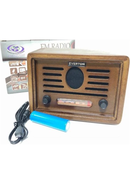 Renkli Ahşap Nostaljik Radyo Bluetooth Hoparlör USB Tf - Şık ve Çok Fonksiyonlu