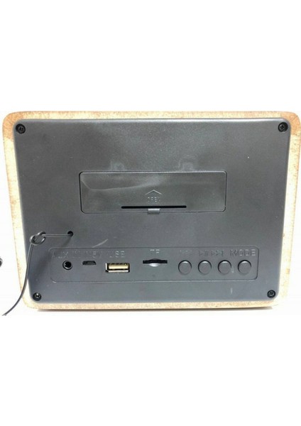 Renkli Ahşap Nostaljik Radyo Bluetooth Hoparlör USB Tf - Şık ve Çok Fonksiyonlu