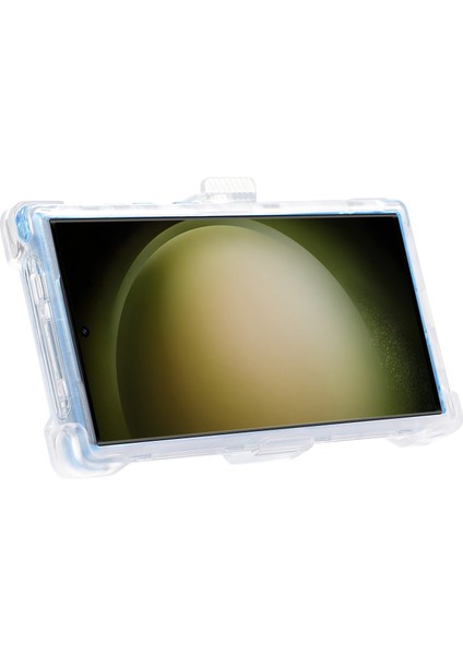 Samsung Galaxy S24 Ultra Slayt Kemer Kılıfı Kılıf Kickstand Mat Pc+Tpu Cep Telefonu Kapağı-Gök Mavisi (Yurt Dışından) fiyatları
