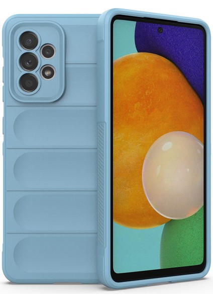 Samsung Galaxy A52 4G/5G/A52S 5g Slip Slip Yumuşak Tpu Kılıf Damla Geçirmez Cep Telefonu Koruyucu Kapak Baby Mavi (Yurt Dışından)