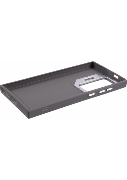 Samsung Galaxy S24 Ultra Kickstand Kılıf Silikon Kapak Büyük Lens Delikli-Haki (Yurt Dışından) indirimleri