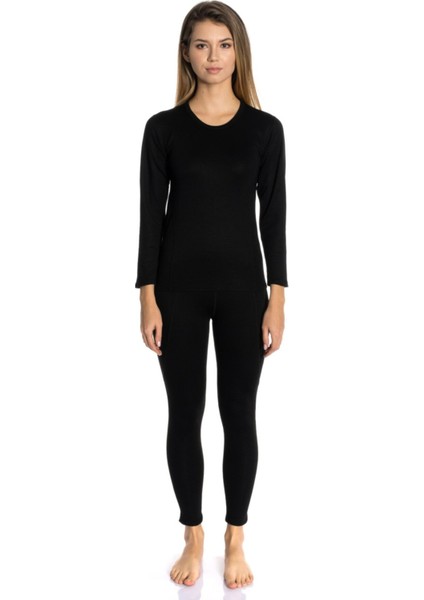 Thermal Bayan Uzun Kol Takım (Siyah)