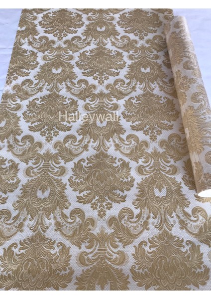 3933 Gold Desenli 3D Duvar Kağıdı
