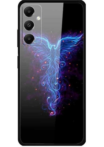 Samsung Galaxy A05S 4g Kılıf Pc+Temperli Cam+Tpu Desen Baskı Telefon Kapağı-Mavi Phoenix (Yurt Dışından)
