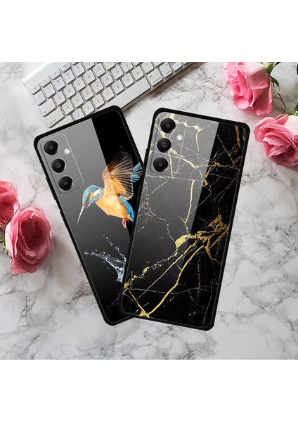 Samsung Galaxy A05S 4g Kılıf Pc+Temperli Cam+Tpu Desen Baskı Telefon Kapağı-Mavi Phoenix (Yurt Dışından) modelleri