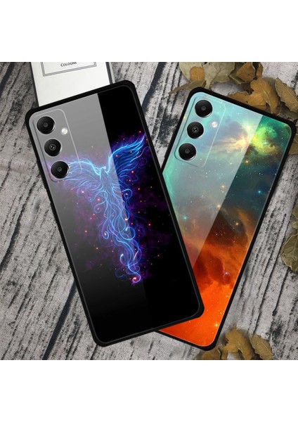 Samsung Galaxy A05S 4g Kılıf Pc+Temperli Cam+Tpu Desen Baskı Telefon Kapağı-Mavi Phoenix (Yurt Dışından) fırsatları