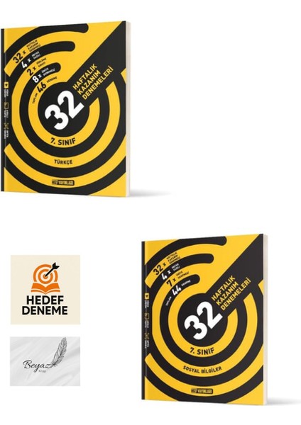 Hız 7.sınıf 32 Haftalık Türkçe Sosyal Bilgiler Denemeleri Hedef Deneme