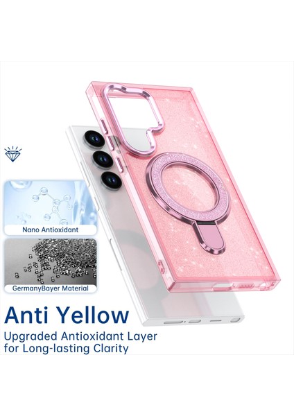 Samsung Galaxy S24 Ultra Kılıf Parıltılı Tasarım Tpu+Pc Kickstand Telefon Koruyucu-Mor (Yurt Dışından) fırsatları