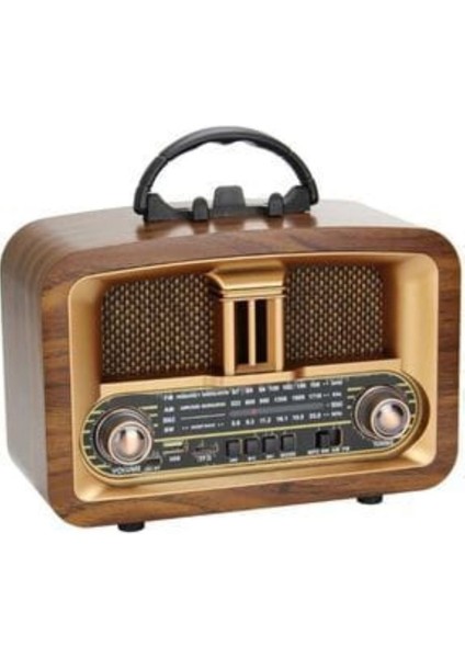 Kahverengi USB Radyo Müzik Çalar, Nostajik Tasarım, Kolay Kullanım fiyatları