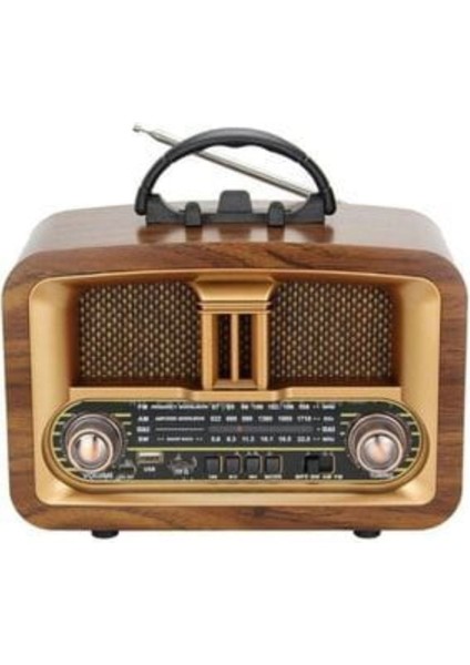 Kahverengi USB Radyo Müzik Çalar, Nostajik Tasarım, Kolay Kullanım modelleri