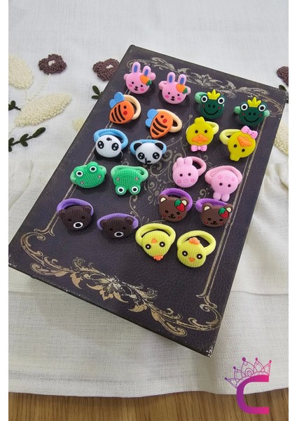 20'li Çantalı Yumuşak Acıtmaz Kız Bebek Havlu Lastik Toka Seti - Renkli Çocuk Lastikli Saç Tokası fiyatları