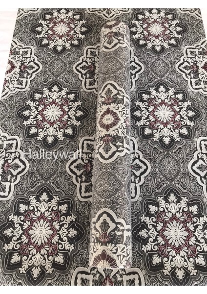 2936 Desenli Siyah Bordo 3D 5m2 Duvar Kağıdı fiyatları
