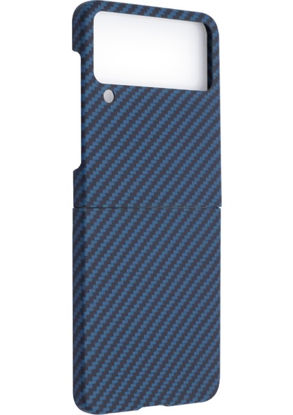 Samsung Galaxy Z Flip4 5g Telefon Kılıfı Için 1500D Kaba Doku Karbon Fiber Doku Aramid Elyaf Kabuk (Büyük Arka Lens Deliği)-Mavi (Yurt Dışından) indirimleri