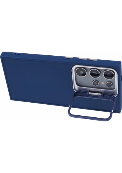 Samsung Galaxy S24 Ultra Kickstand Kılıf Silikon Kapak Büyük Lens Deliği-Safir (Yurt Dışından) fırsatları