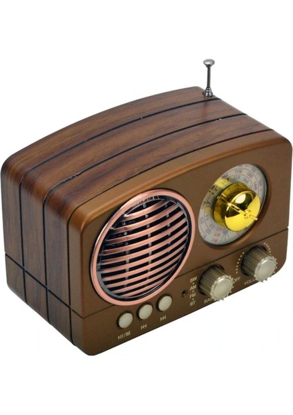 Retro Tasarımlı, Bluetooth ve USB Bağlantılı, Şık ve Kullanışlı Fm Radyo Cihazı fiyatları