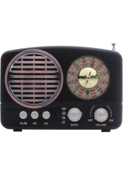 Retro Tasarımlı, Bluetooth ve USB Bağlantılı, Şık ve Kullanışlı Fm Radyo Cihazı