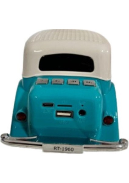 Mavi Retro Araba Tasarımlı Bluetooth Hoparlör, Tf, Usb, Fm Destekli fırsatları