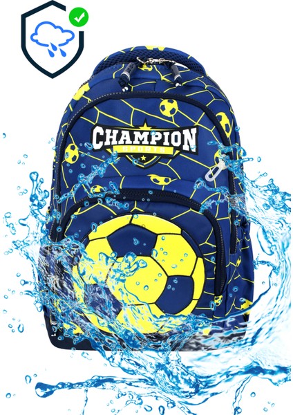 Futbol Topu Desenli Üçlü Erkek Çocuk Ilkokul Okul Çantası Seti (Çanta Termal Beslenme Kalemlik) fiyatları