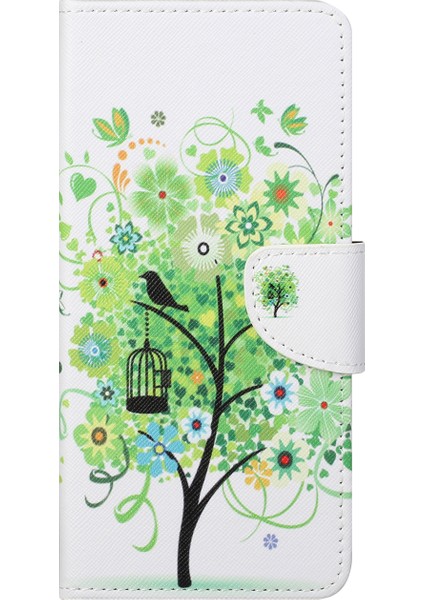 3D Desen Baskı Çapraz Doku Deri Deri Cüzdan Stand Kılıf Kılıfı Samsung Galaxy A32 4g (Avrupa Versiyonu) -Green Tree (Yurt Dışından) fiyatları