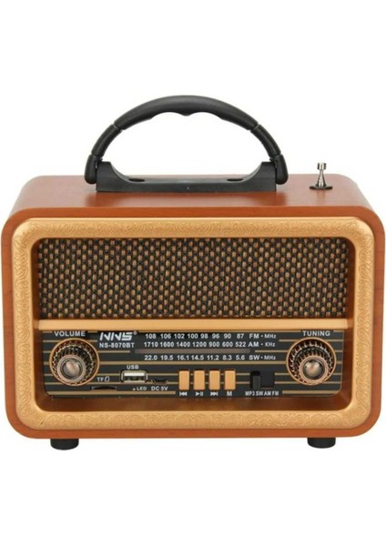 Taşınabilir Ahşap Fm Radyo Bluetooth Tf USB Destekli Yeni Nesil Tasarım modelleri