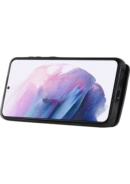 Samsung Galaxy S21+ 5g Kılıf Için Rfıd Engelleme Pu+ Kart Yuvalı Tpu Telefon Kapağı-Siyah (Yurt Dışından) modelleri