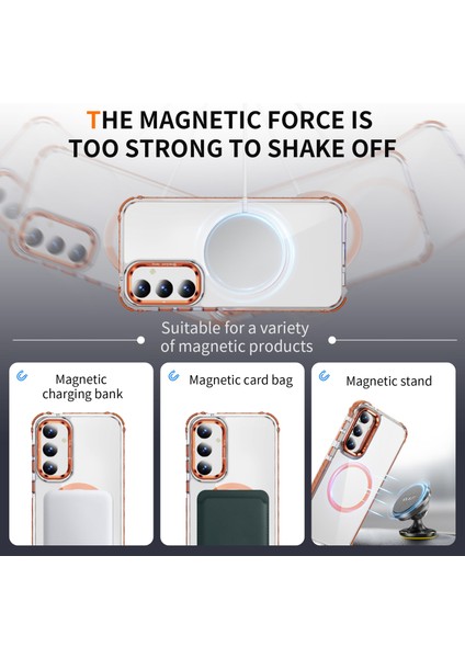 Samsung Galaxy S23 Fe Kılıfı Lens Destekli Drop-Proof Telefon Kapağı Magsafe-Orange ile Uyumlu (Yurt Dışından) fiyatları