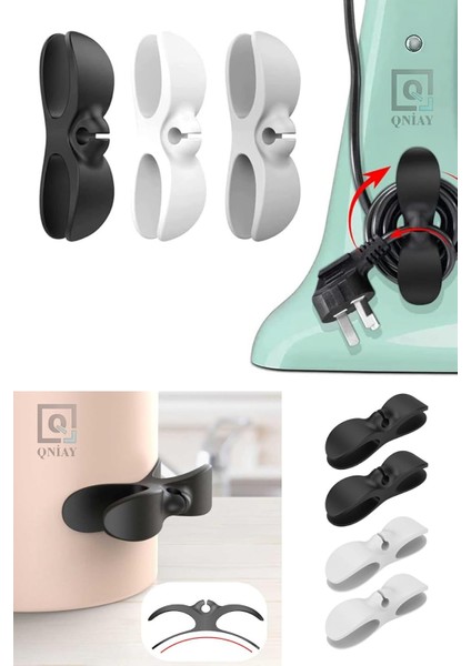 Kablo Toplama Sabitleme Aparatı (1ADET) Yapışkanlı Çok Amaçlı Airfryer Kablo Sarma Aparatı |