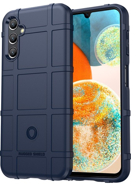 Samsung Galaxy A14 4g/5g Için Akıllı Telefon Koruyucu Kılıf, Güz Kanıtı Sağlam Grid Doku Şok Geçirmez Yumuşak Tpu Kasa Mavisi (Yurt Dışından)