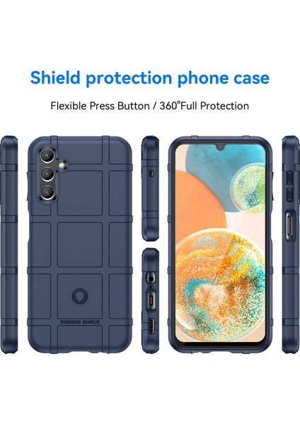 Samsung Galaxy A14 4g/5g Için Akıllı Telefon Koruyucu Kılıf, Güz Kanıtı Sağlam Grid Doku Şok Geçirmez Yumuşak Tpu Kasa Mavisi (Yurt Dışından) fiyatları