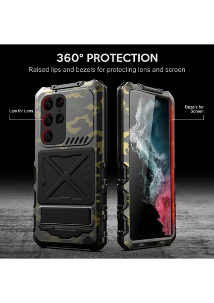 Samsung Galaxy S24 Ultra Kickstand Telefon Kılıfı Için Askeri Sınıf Darbeye Dayanıklı Kapak-Kamuflaj (Yurt Dışından) fırsatları