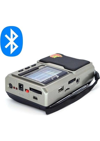 Küçük Taşınabilir Radyo, Bluetooth, LED Işık, Usb, Micro Sd, Şarjlı, Gri fiyatları