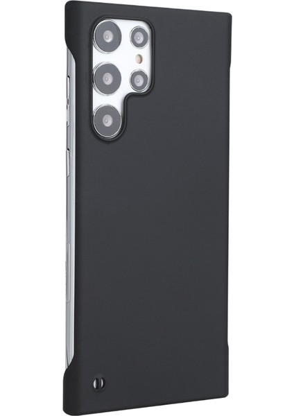 Samsung Galaxy S24 Ultra Kılıf Anti-Drop Kalu Mat Sert Pc Çerçevesiz Arka Kapak-Siyah (Yurt Dışından)
