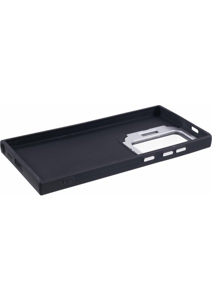 Samsung Galaxy S24 Ultra Kickstand Kılıf Silikon Kapak Büyük Lens Delikli-Siyah (Yurt Dışından) indirimleri