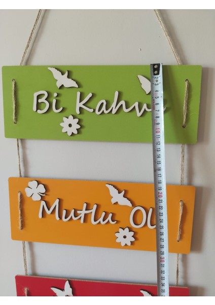 Kaletreewood 3 Lü Renkli Mdf Duvar Süsü Bi Kahve fırsatları