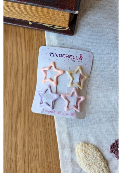 4'lü Parlak Soft Renkli Yıldızlı Çıtçıtlı Toka Seti 3.2cm - Kız Çocuk Bebek Çıt Çıt Yan Saç Tokası fiyatları