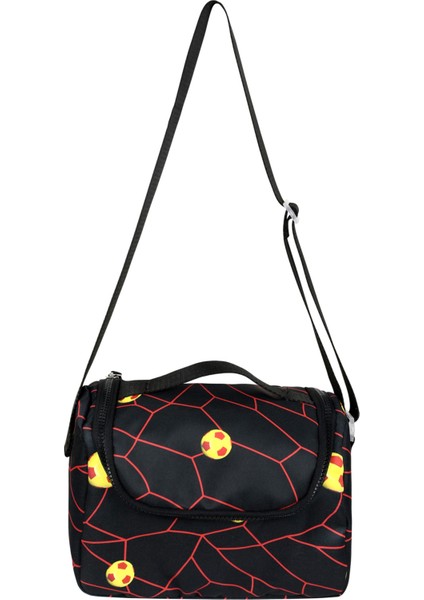 Futbol Topu Desenli Üçlü Erkek Çocuk Ilkokul Okul Çantası Seti (Çanta Termal Beslenme Kalemlik)